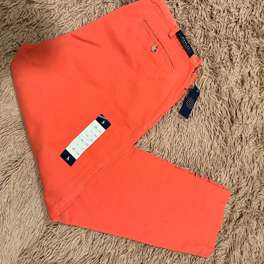 Vintage Orange Polo Ralph Lauren Chinos NWT. 40/32